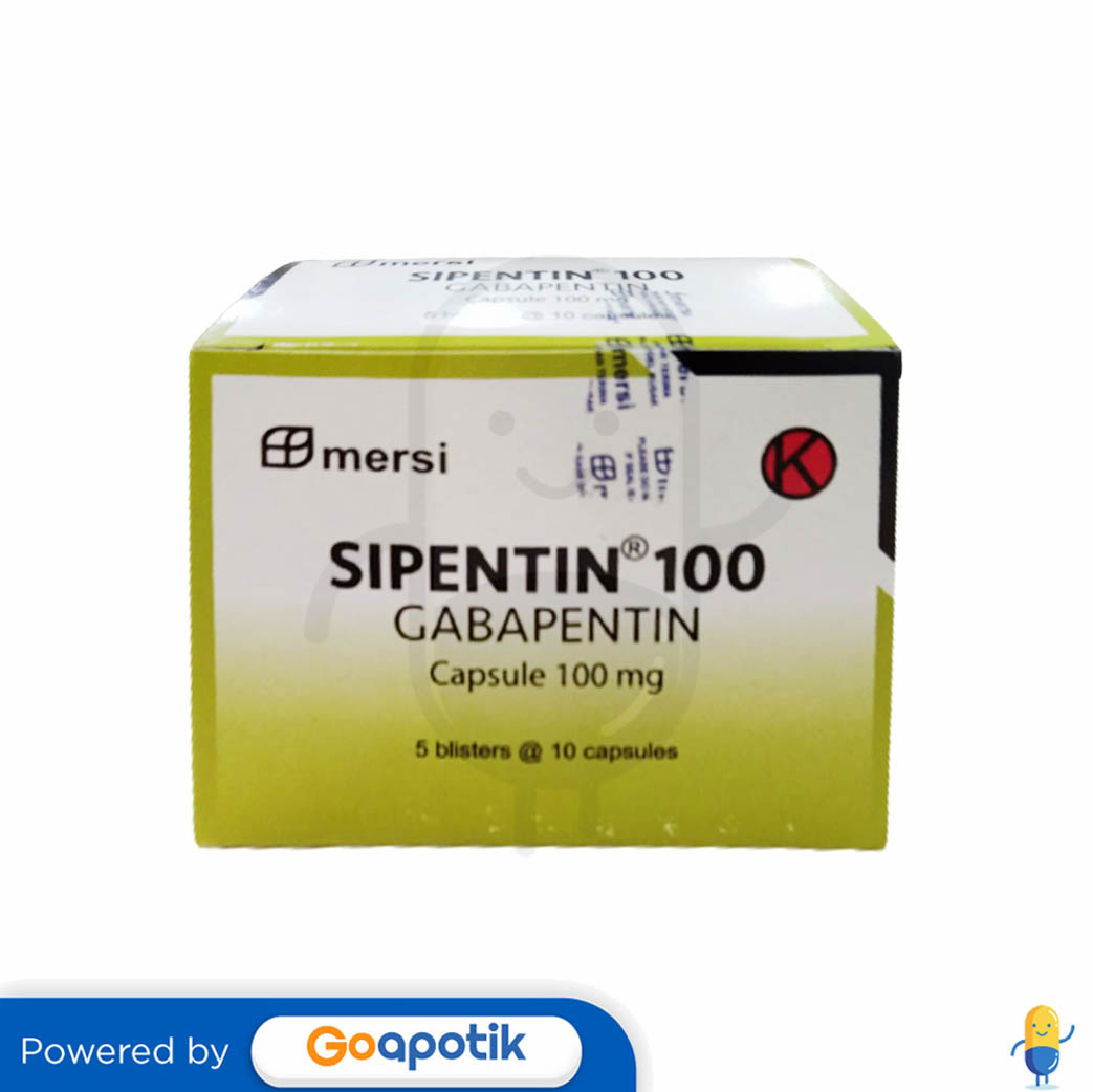 SIPENTIN 100 MG BOX 50 KAPSUL Kegunaan Efek Samping Dosis Dan Aturan Pakai