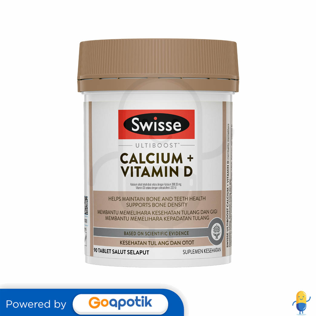 SWISSE ULTIBOOST CALCIUM + VITAMIN D BOTOL 90 TABLET Kegunaan, Efek