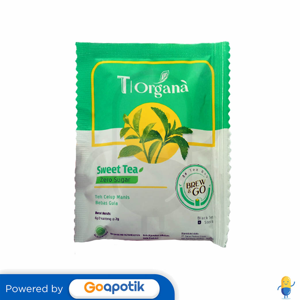 T ORGANA SWEET TEA ZERO SUGAR SACHET 3 TEA BAGS Kegunaan, Efek