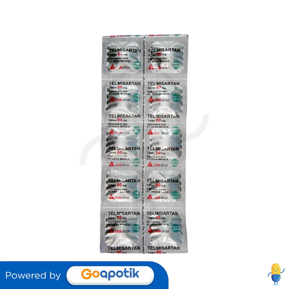 Telmisartan Ogb Dexa Medica 80 Mg Strip 10 Tablet Kegunaan Efek Samping Dosis Dan Aturan Pakai 8000