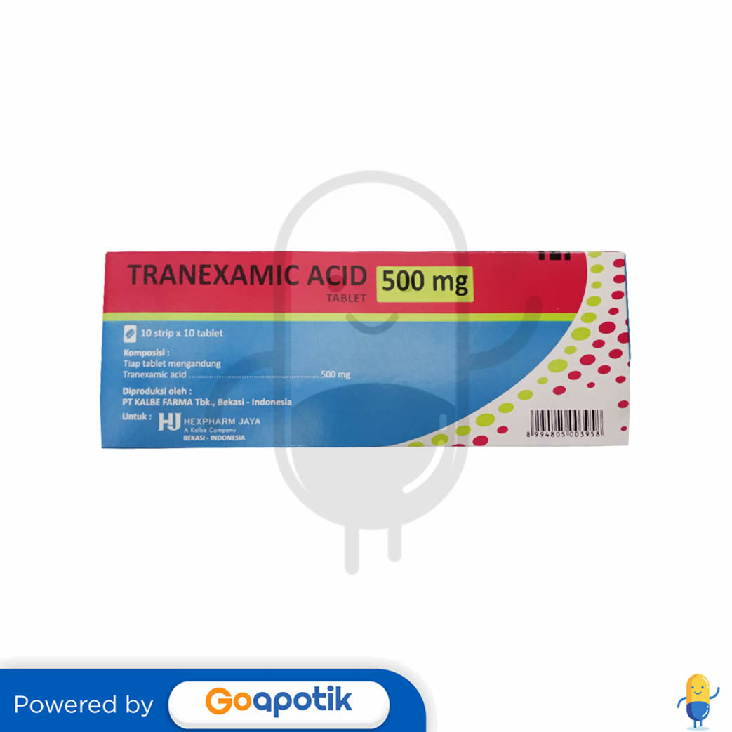 TRANEXAMIC ACID HEXPHARM 500 MG BOX 100 TABLET Kegunaan, Efek Samping