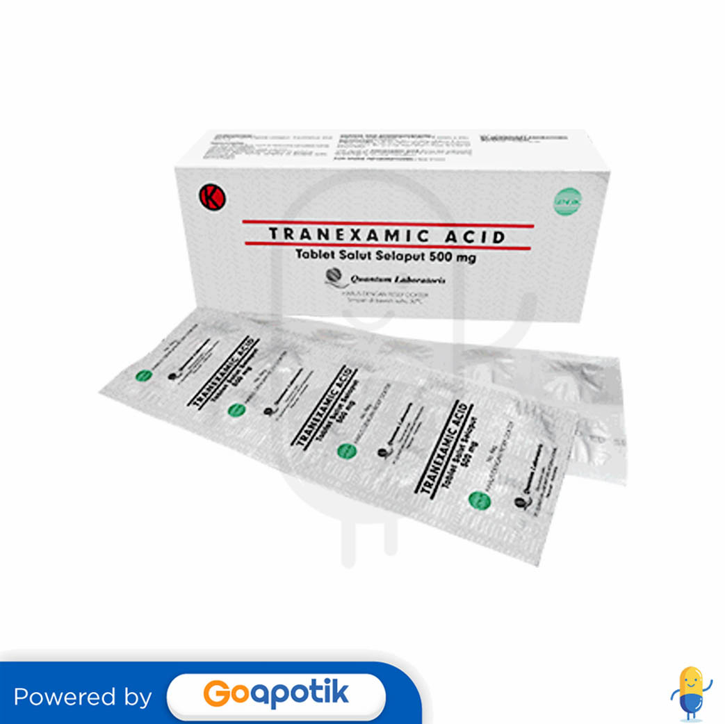 Tranexamic Acid Quantum Mg Box Tablet Kegunaan Efek Samping Dosis Dan Aturan Pakai