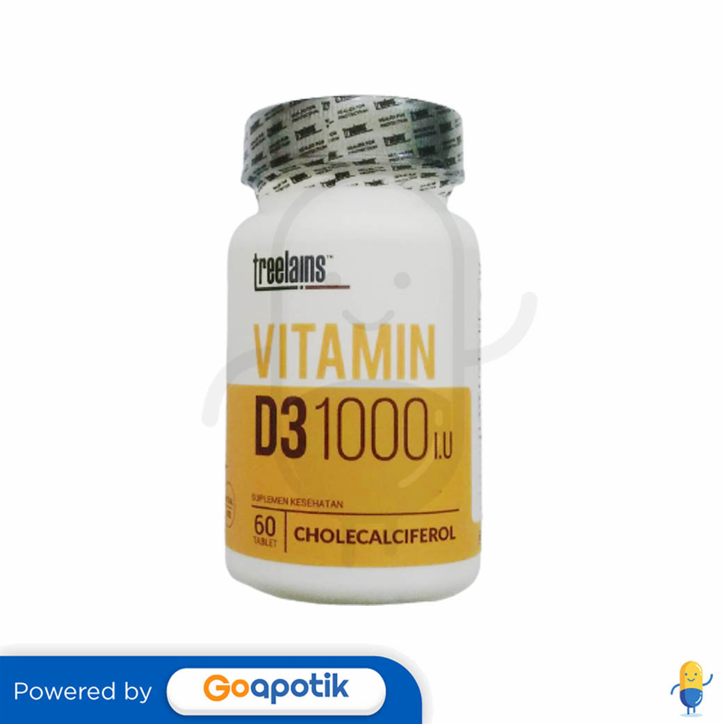 TREELAINS VITAMIN D3 1000 IU BOTOL 60 TABLET Kegunaan, Efek Samping