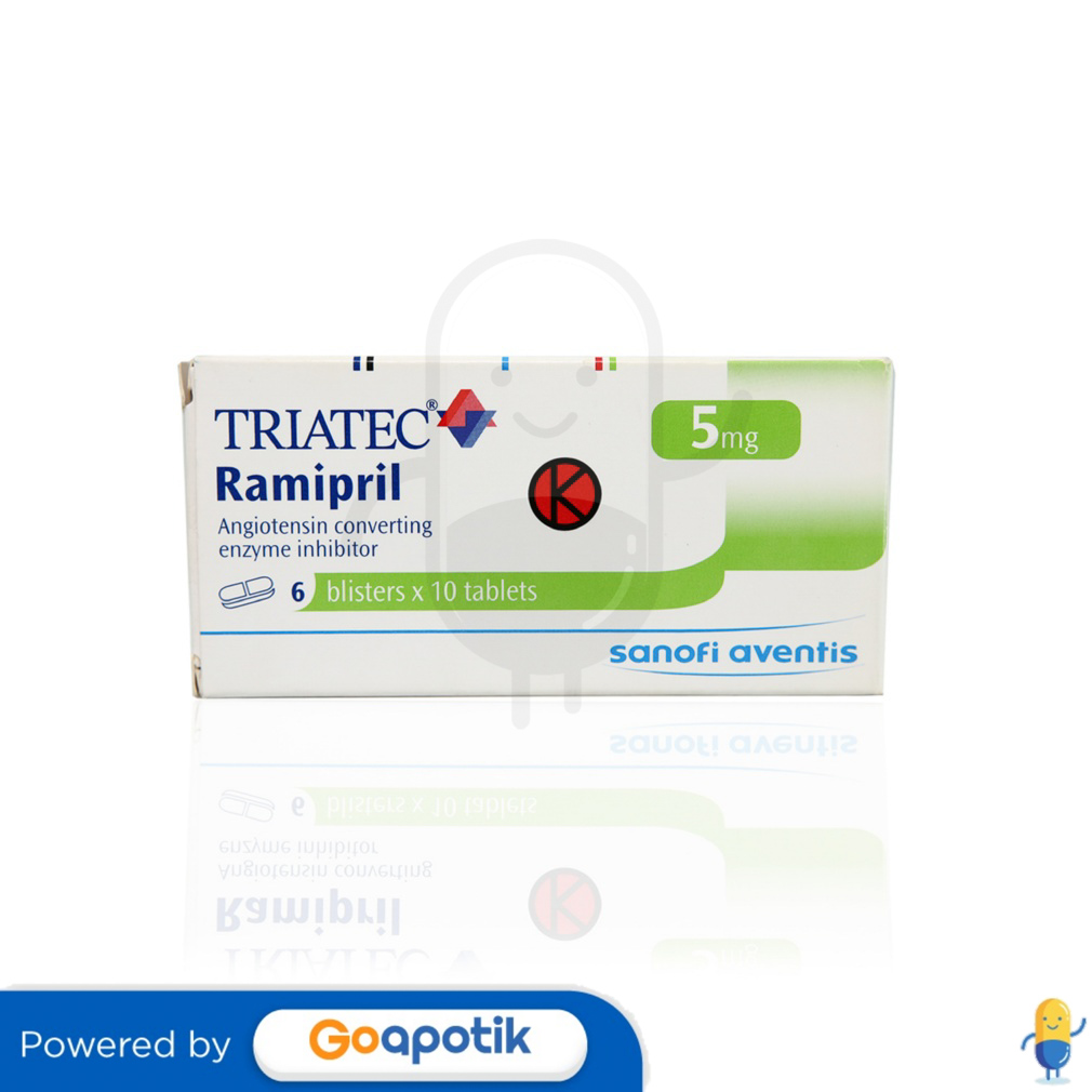 TRIATEC 5 MG BOX 60 TABLET - Kegunaan, Efek Samping, Dosis dan Aturan Pakai