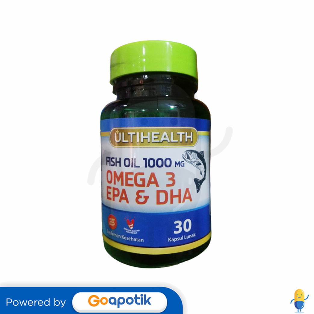 ULTIHEALTH FISH OIL 1000 MG BOTOL 30 KAPSUL Kegunaan, Efek Samping