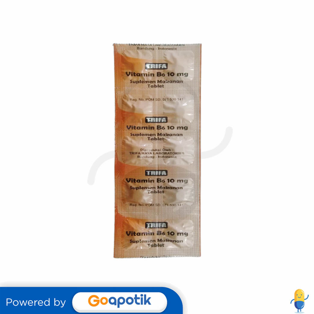 VITAMIN B6 TRIFA 10 MG STRIP 10 TABLET Kegunaan, Efek Samping, Dosis