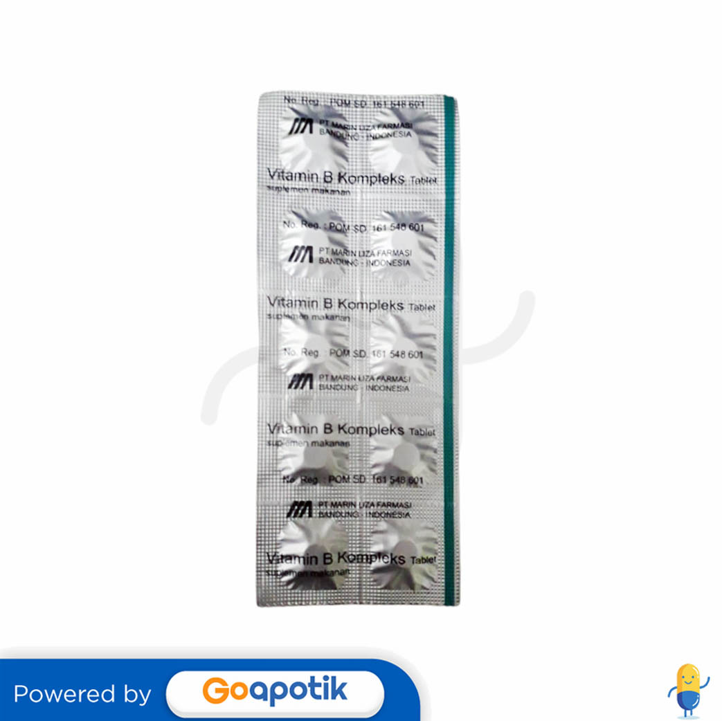 VITAMIN B COMPLEX MARIN LIZA STRIP 10 TABLET Kegunaan, Efek Samping