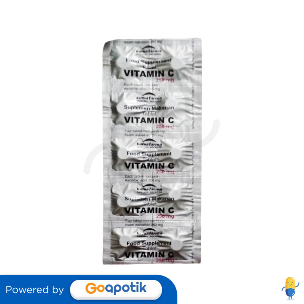 VITAMIN C KIMIA FARMA 250 MG STRIP 10 TABLET Kegunaan, Efek Samping