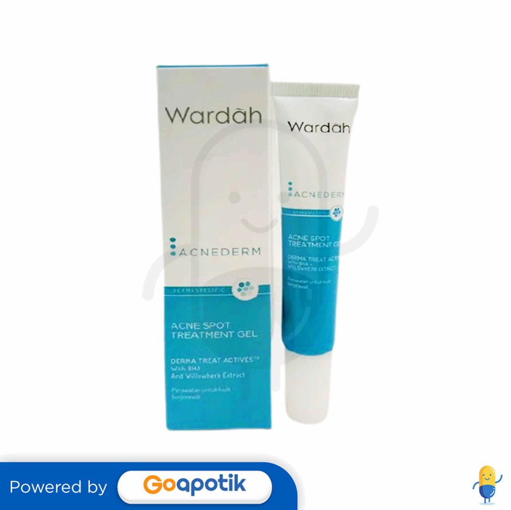 WARDAH ACNEDERM ACNE SPOT TREATMENT GEL 15 ML TUBE - Kegunaan, Efek