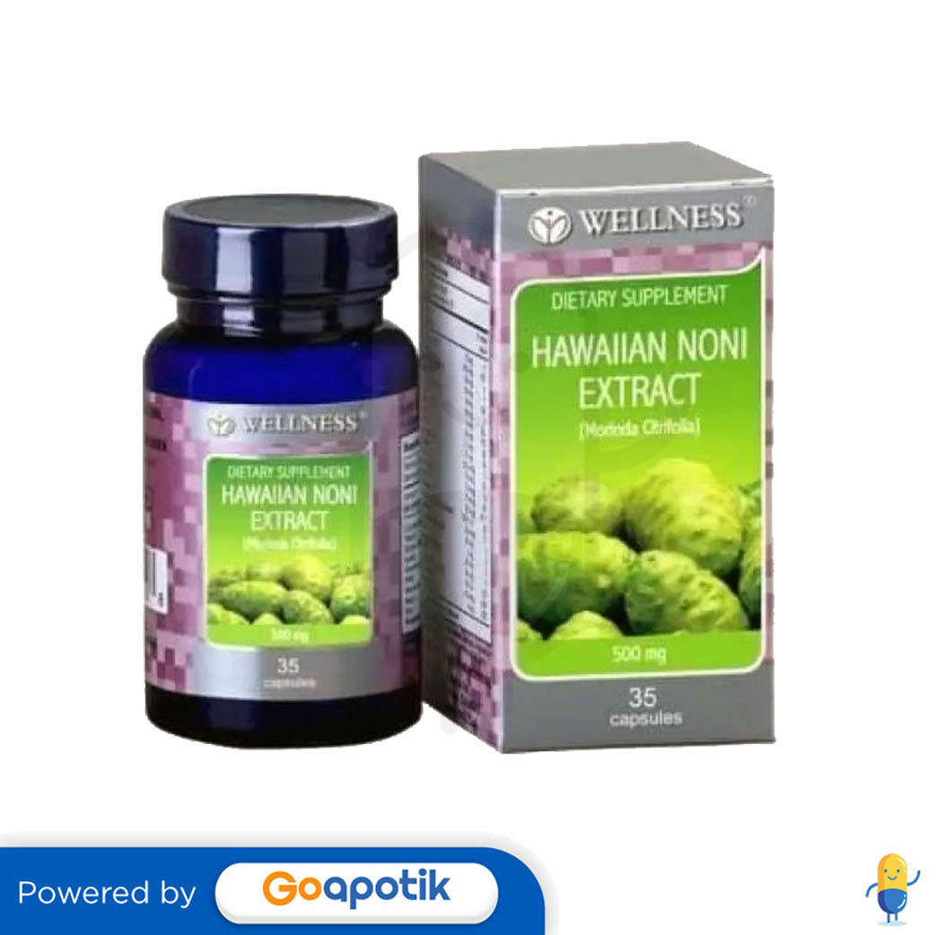 WELLNESS HAWAIIAN NONI EXTRACT BOTOL 35 KAPSUL Kegunaan, Efek Samping