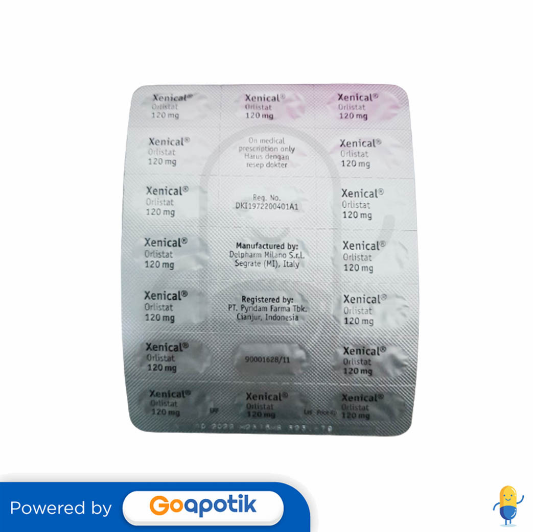 XENICAL 120 MG KAPSUL Kegunaan, Efek Samping, Dosis dan Aturan Pakai