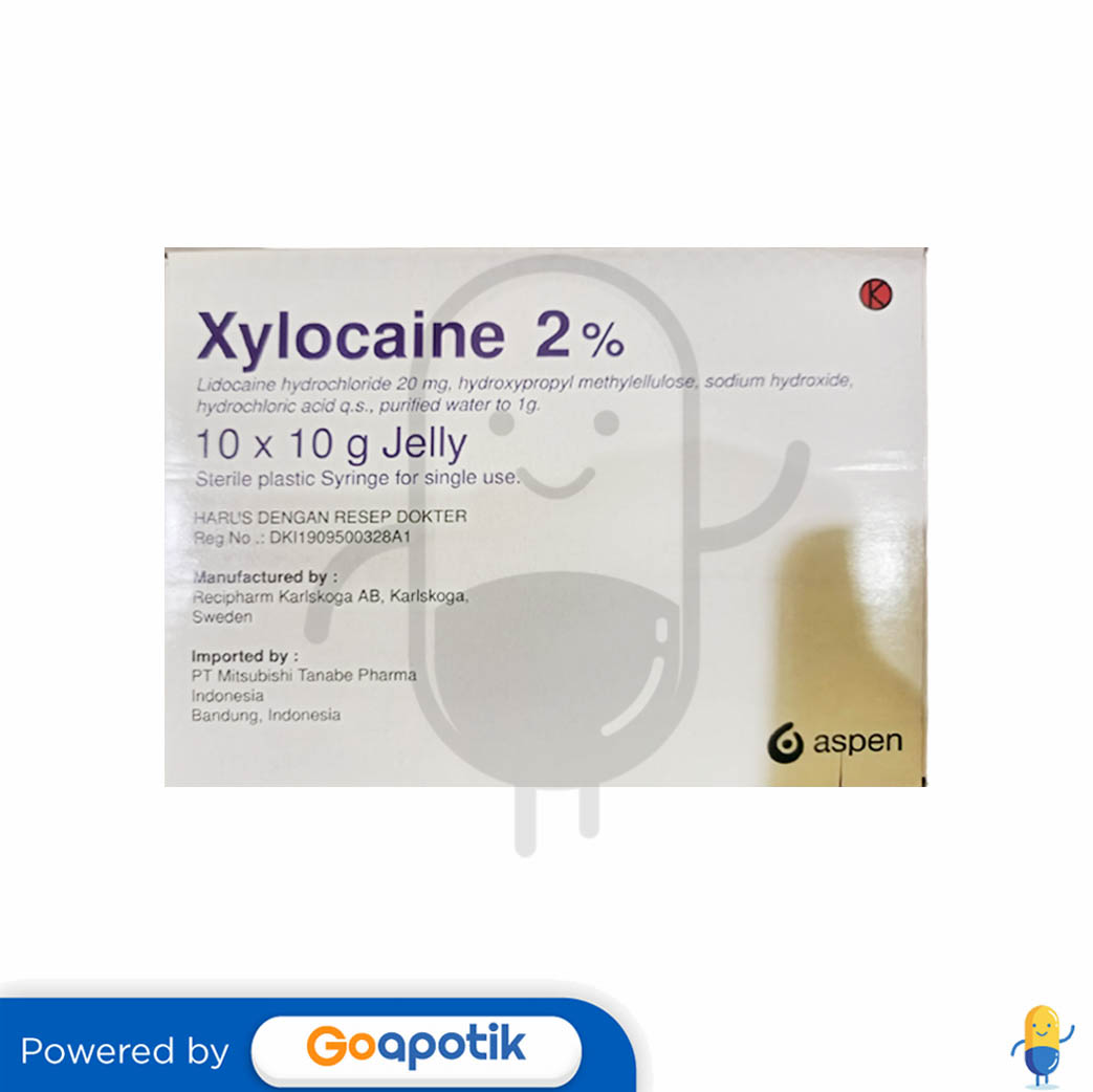 XYLOCAINE 2 GEL 10 GRAM BOX 10 SYRINGE PLASTIK Kegunaan, Efek