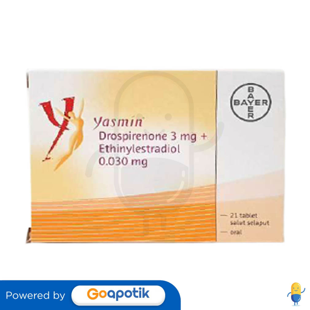 YASMIN BOX ISI 21 TABLET SALUT SELAPUT - Kegunaan, Efek Samping, Dosis ...