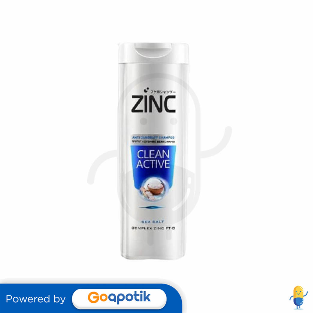 ZINC ANTI DANDRUFF SHAMPOO CLEAN ACTIVE 170 ML BOTOL Kegunaan, Efek