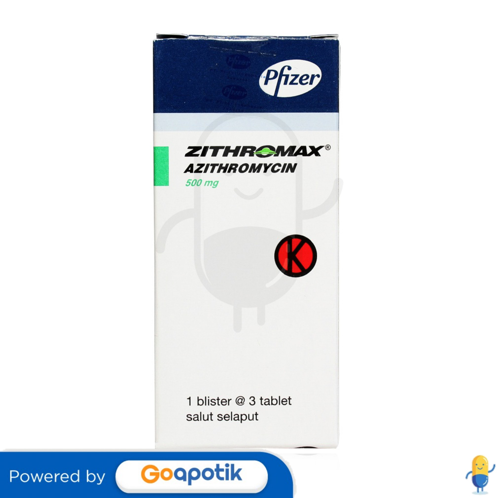 Ulasan Produk ZITHROMAX 500 MG BOX 3 TABLET