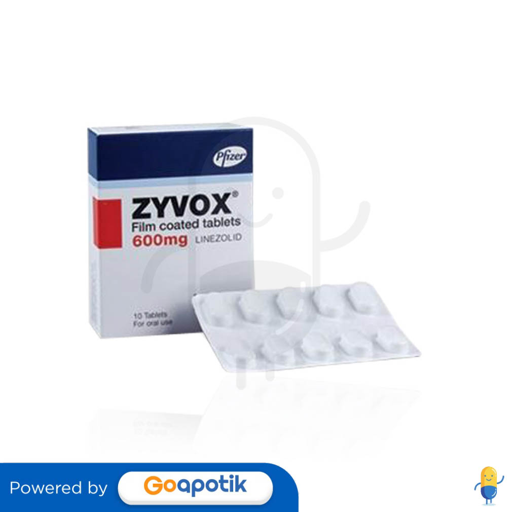 ZYVOX 600 MG BOX 10 TABLET Kegunaan, Efek Samping, Dosis dan Aturan Pakai